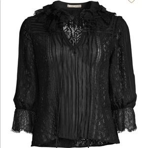 IN SEARCH OF  Pauletta black blouse Alice + Olivia